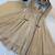 Light-brown crepe embroidered flared gown set