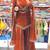 Dark-orange georgette embroidered palazzo set