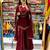 Maroon silk blend embroidered palazzo set