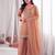 Brown silk blend embroidered palazzo set