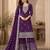 Purple leriya pattern georgette semi stitched suits