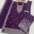 Purple leriya pattern georgette semi stitched suits