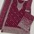 Maroon leriya pattern georgette semi stitched suits