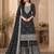 Black leriya pattern georgette semi stitched suits