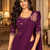 Women   s Georgette Embroidered  Patch Ready to Wear Saree with Designer Stitched Embroidered 3/4 Sleeve Blouse