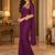 Women   s Georgette Embroidered  Patch Ready to Wear Saree with Designer Stitched Embroidered 3/4 Sleeve Blouse