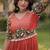 Navratri special rayon gown with kutchi gamthi embroidery & mirror work | 38   44 inch adjustable