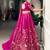 Pink Satin Embroidery Sequence work Lehenga Choli with Dupatta For Women 