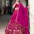Pink Satin Embroidery Sequence work Lehenga Choli with Dupatta For Women 