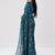 Neavy-blue color weightless floral printed sarees with unstitched blouse