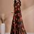 Black all over floral printed with premium lace border saree