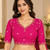Women   s Georgette Floral Sequin Patch Ready to Wear Saree with Embroidered Stitched Designer Blouse 