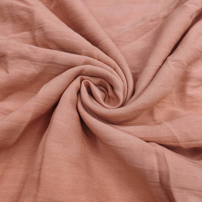 Peach banarasi cotton woven design unstitched dress material.
