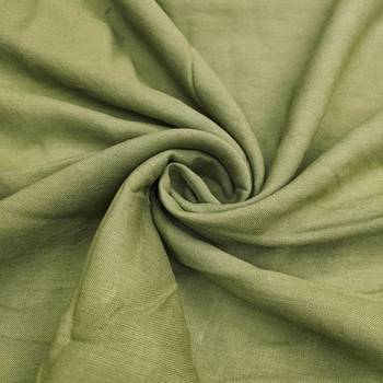 Green banarasi cotton woven design unstitched dress material. 4