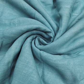 Sky blue banarasi cotton woven design unstitched dress material. 4