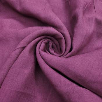 Purple linen cotton printed unstitched dress material. 4
