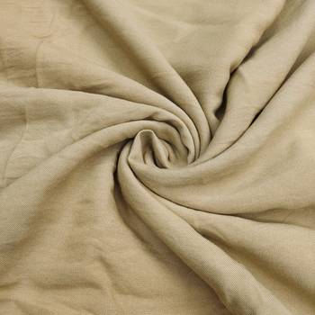 Beige banarasi cotton woven design unstitched dress material. 4