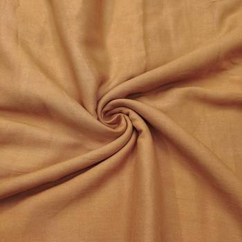 Brown linen cotton printed unstitched dress material. 4