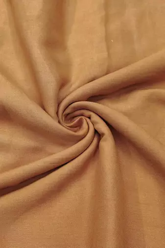 Brown linen cotton printed unstitched dress material.