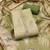 Green linen cotton printed unstitched dress material.