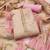 Pink linen cotton printed unstitched dress material.