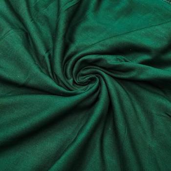Green cotton embroidered unstitched dress material. 4