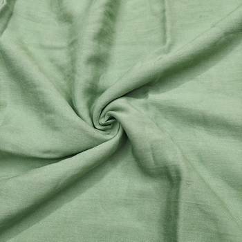 Sea green cotton embroidered unstitched dress material. 4