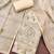 Beige linen cotton printed unstitched dress material.