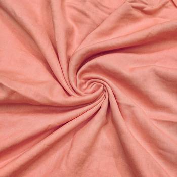 Peach cotton embroidered unstitched dress material. 4