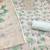 Mint linen cotton printed unstitched dress material.