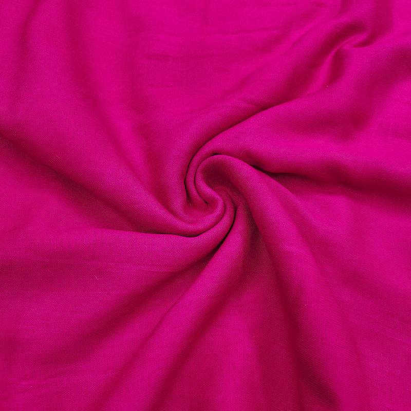 Pink cotton embroidered unstitched dress material.