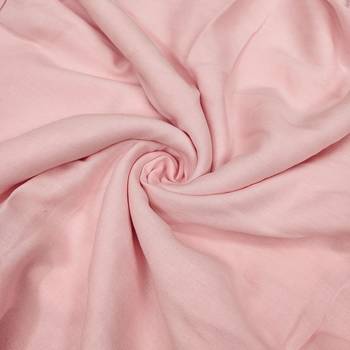 Pink linen cotton printed unstitched dress material. 4