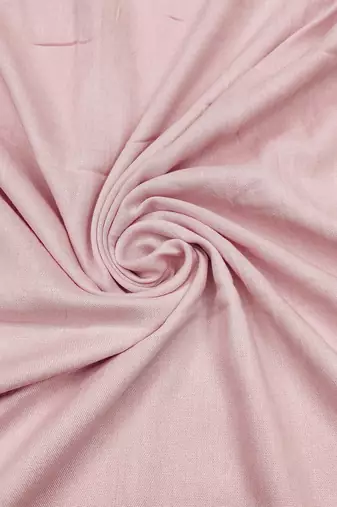 Peach linen cotton printed unstitched dress material.
