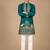 Man's rama green zari sequence thread embroidery work kurta set