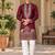maroon zari sequins thread embroidery work kurta pajama