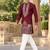 maroon zari sequins thread embroidery work kurta pajama