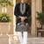 black zari sequins thread embroidery work kurta pajama