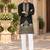 black zari sequins thread embroidery work kurta pajama