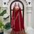 Red georgette sequins work embroidered saree