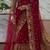 Red georgette sequins work embroidered saree
