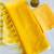 Yellow linen abstract print printed saree