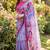 Lavender georgette floral print printed saree