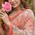Peach georgette floral print printed saree