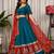Teal Silk Blend Readymade Navratri Lehenga Choli with Embroidery & Mirror Work