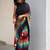 Black linen stripes print printed saree