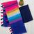 Multicolor linen stripes print printed saree