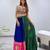 Blue Rayon Readymade Navratri Lehenga Choli with Embroidery & Mirror Work