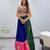 Blue Rayon Readymade Navratri Lehenga Choli with Embroidery & Mirror Work
