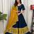 Navy Silk Blend Readymade Navratri Lehenga Choli with Embroidery & Mirror Work
