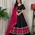 Black Silk Blend Readymade Navratri Lehenga Choli with Embroidery & Mirror Work
